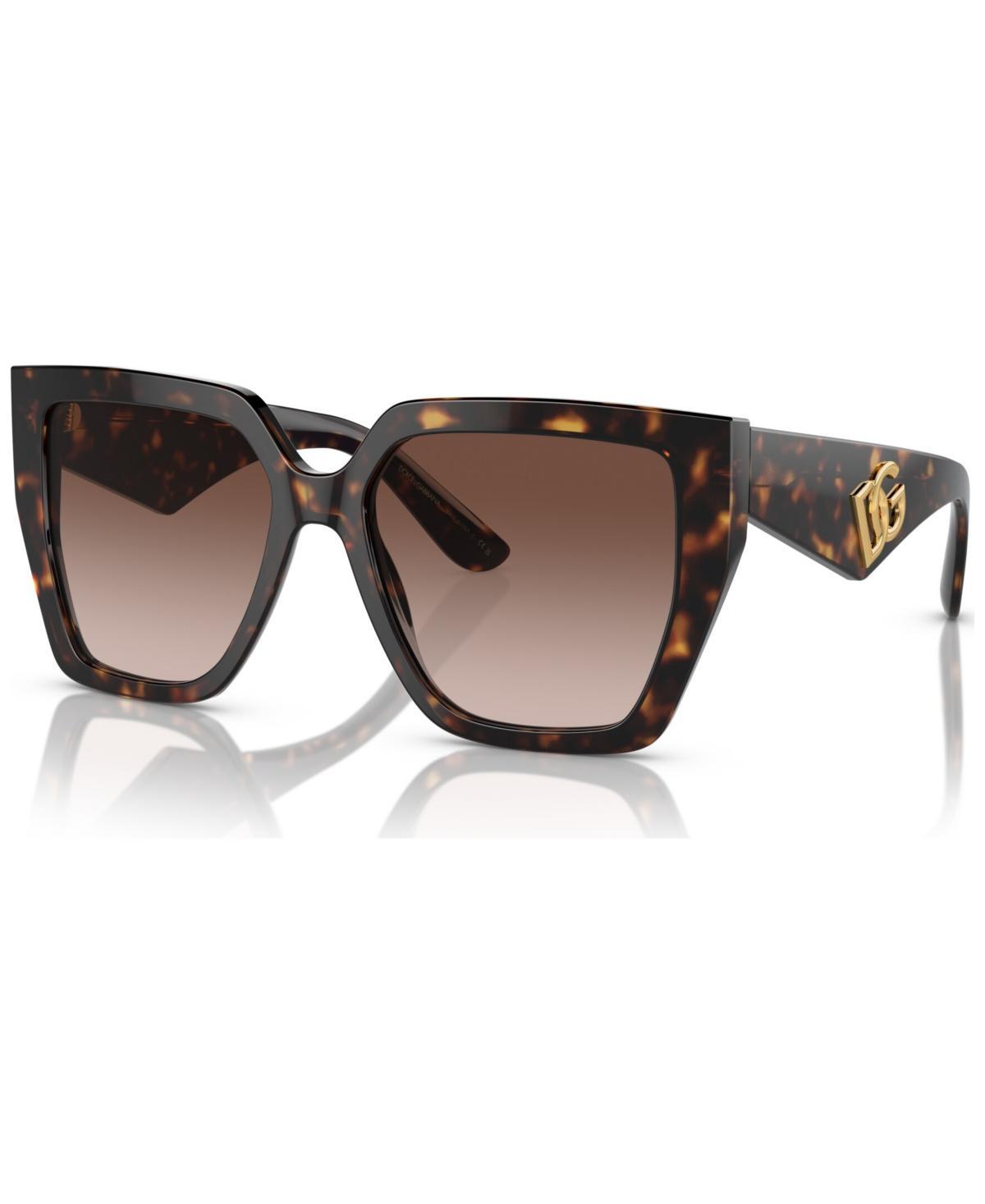 Dolce  Gabbana Womens DG4438 55mm Havana Square Sunglasses Product Image