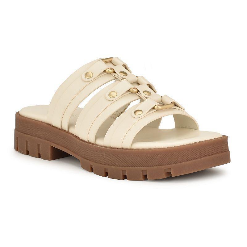 Nine West Cazz Womens Strappy Lug Sole Casual Sandals Product Image