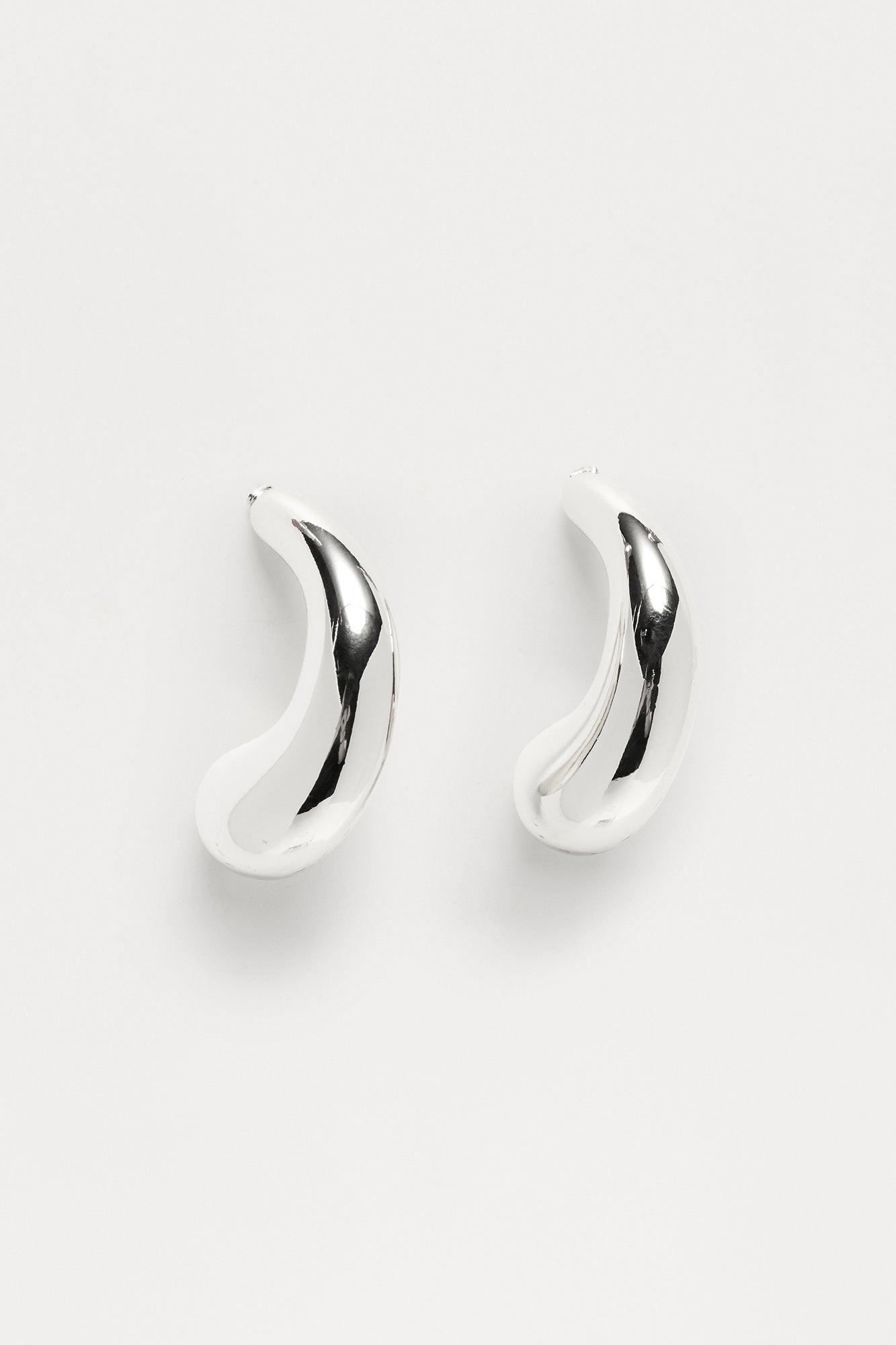 Street Drop Statement Earrings - Silver Product Image