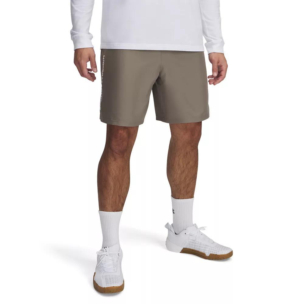 Men's Under Armour 8.25-in. Woven Wordmark Shorts, Size: Small, Brown Product Image