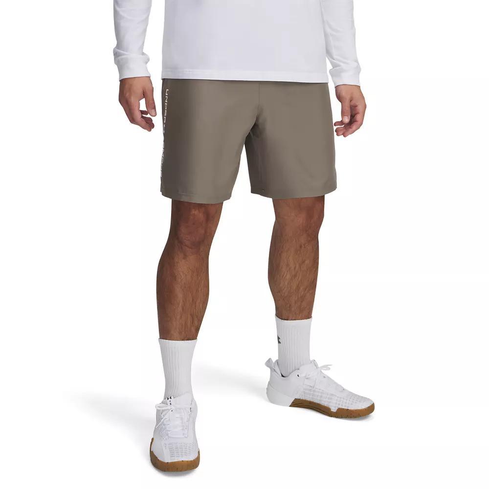 Men's Under Armour 8.25-in. Woven Wordmark Shorts, Size: Small, Brown Product Image