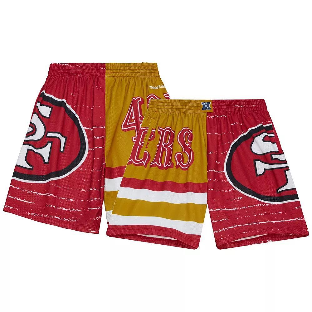 Men's Mitchell & Ness Scarlet San Francisco 49ers Jumbotron 3.0 Shorts, Size: XL, Red Product Image