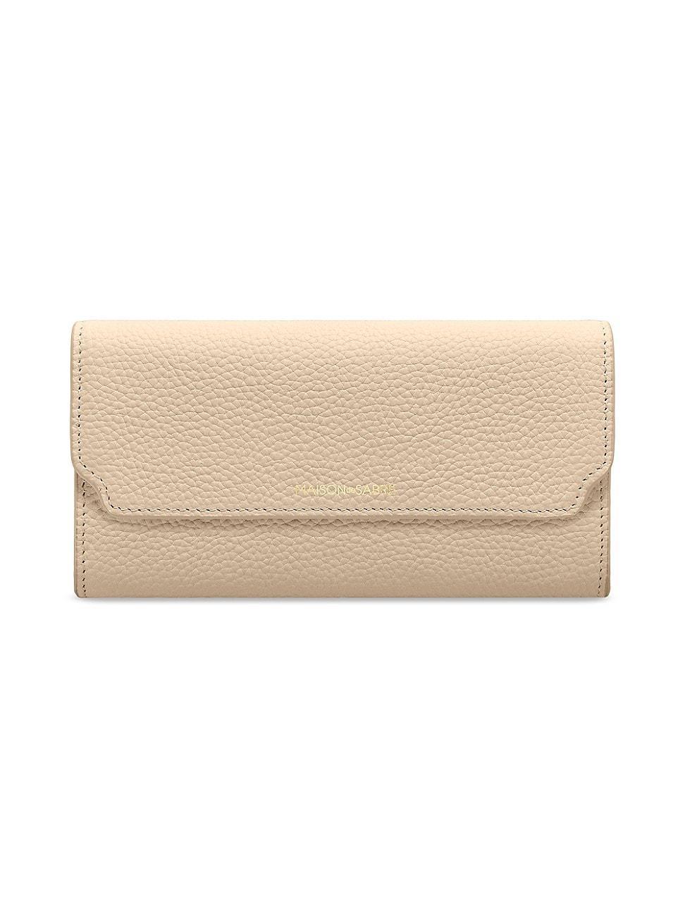Womens Long Leather Flap Wallet Product Image