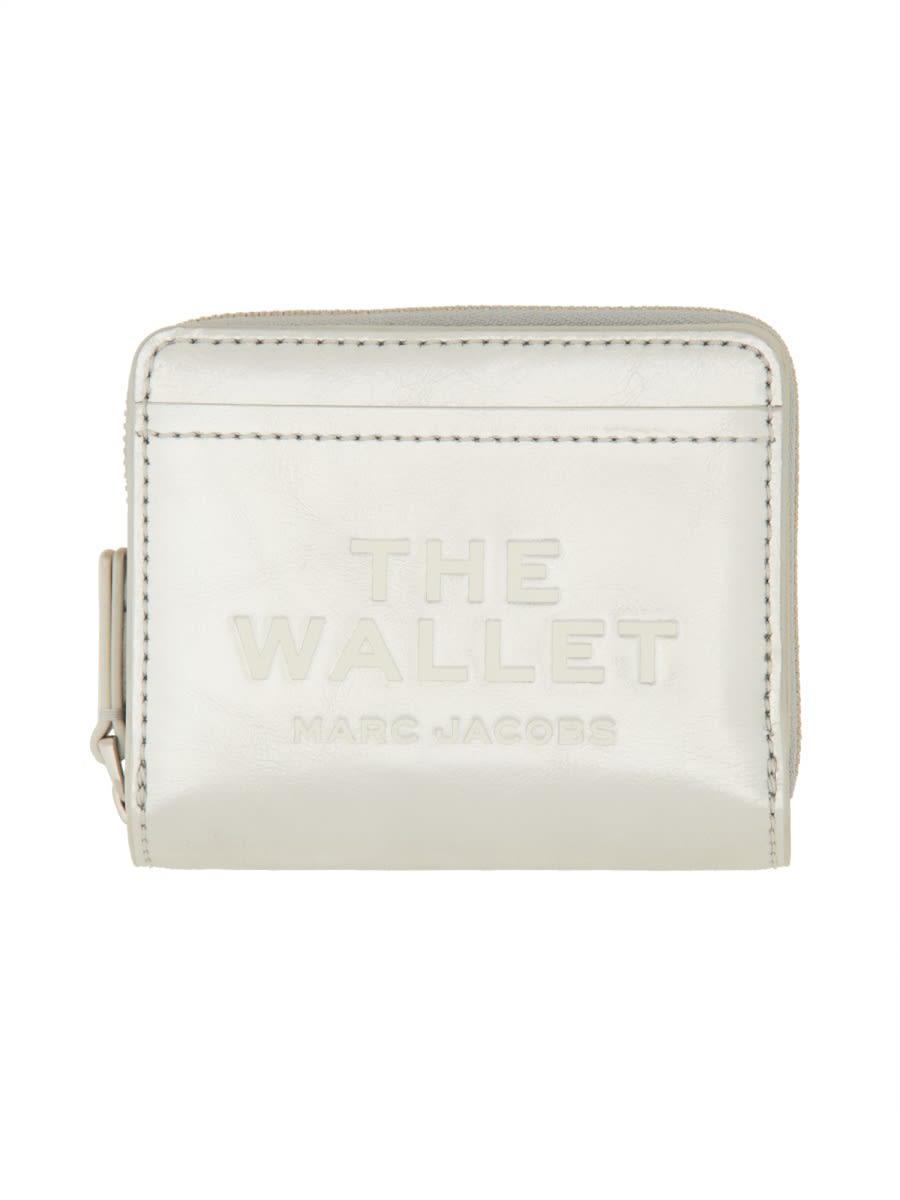 MARC JACOBS Compact Mini Wallet In Silver Product Image