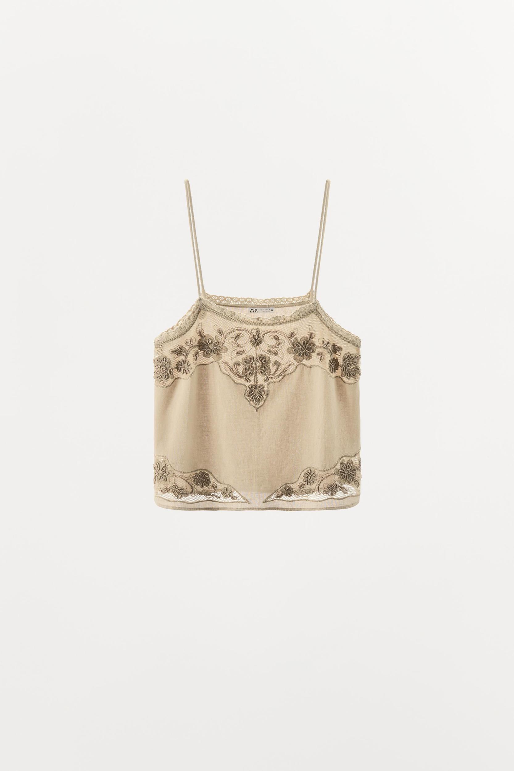 BEADED EMBROIDERED BERMUDA SHORTS Product Image