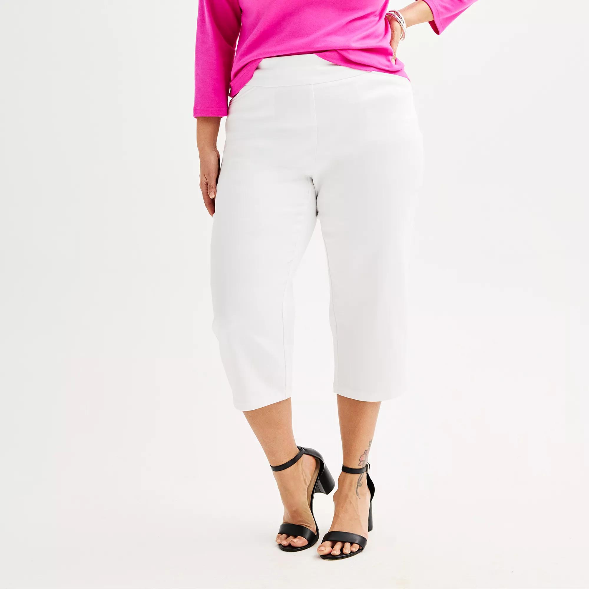 Plus Size Croft & Barrow Effortless Stretch Capri Pants, Womens Product Image
