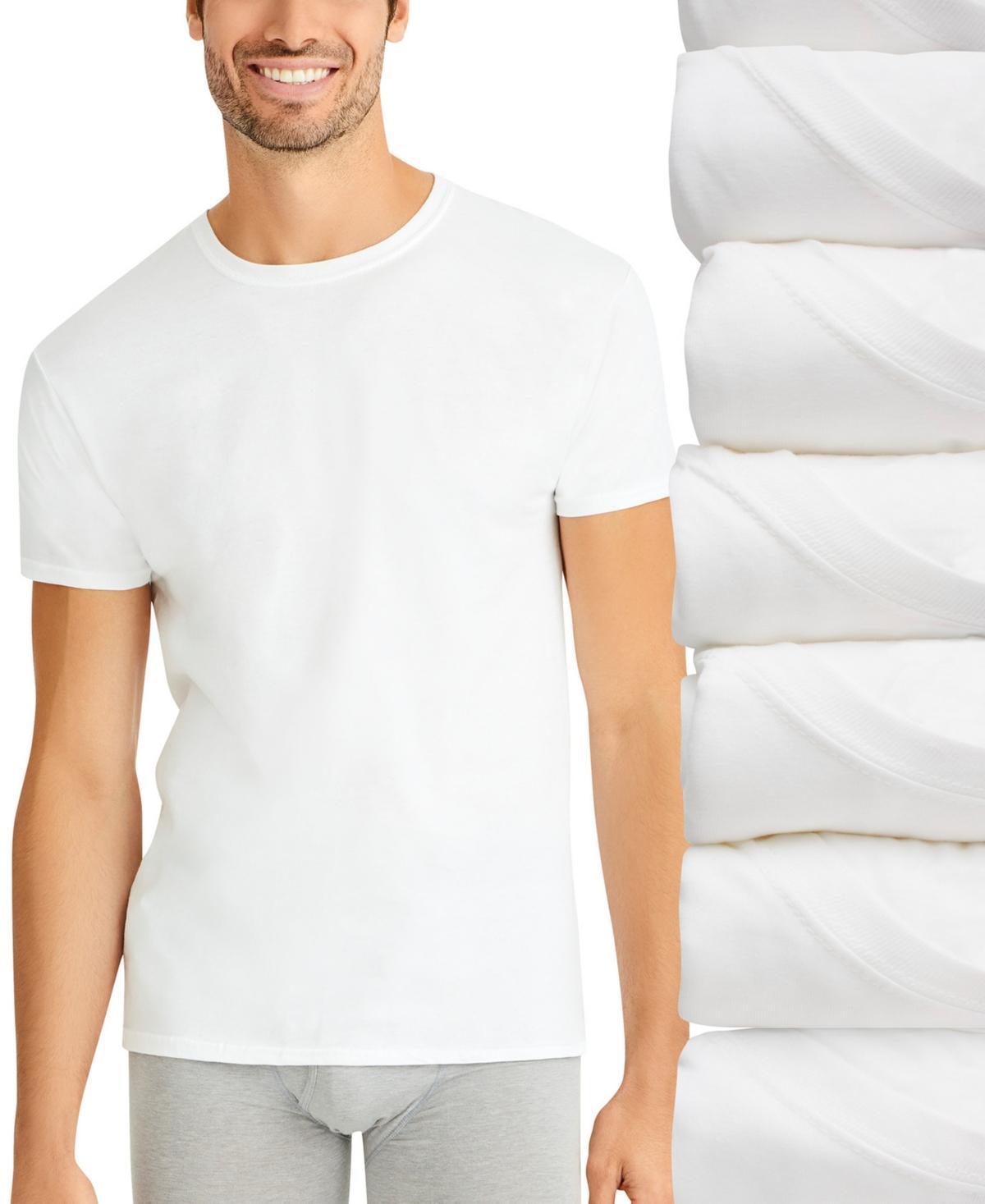 Hanes Ultimate 6+1 Bonus Pack Men's White Crewneck Undershirt, Size: Medium Product Image