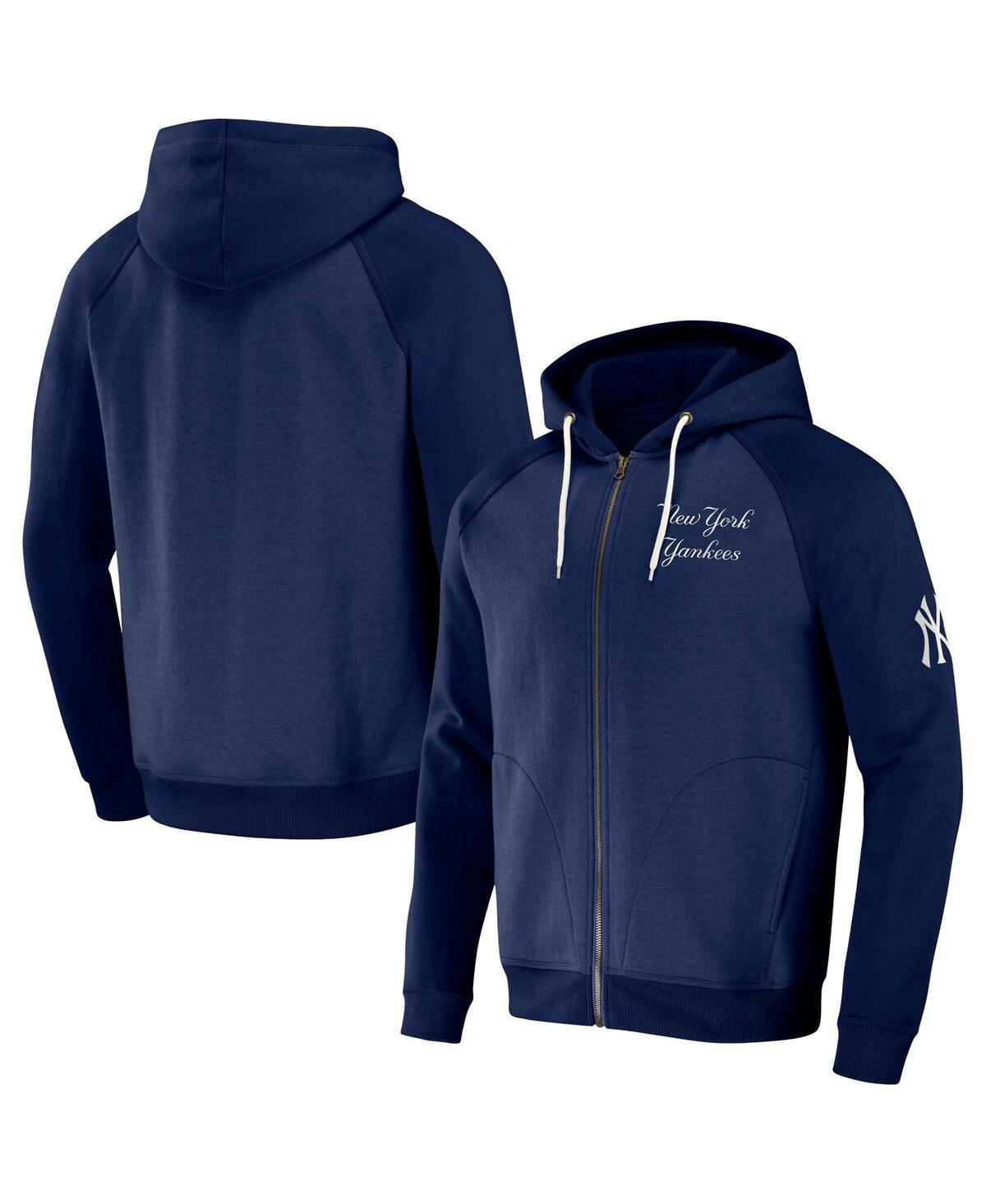 Mens Darius Rucker Collection by Fanatics New York Yankees Raglan Full-Zip Hoodie Blue Product Image