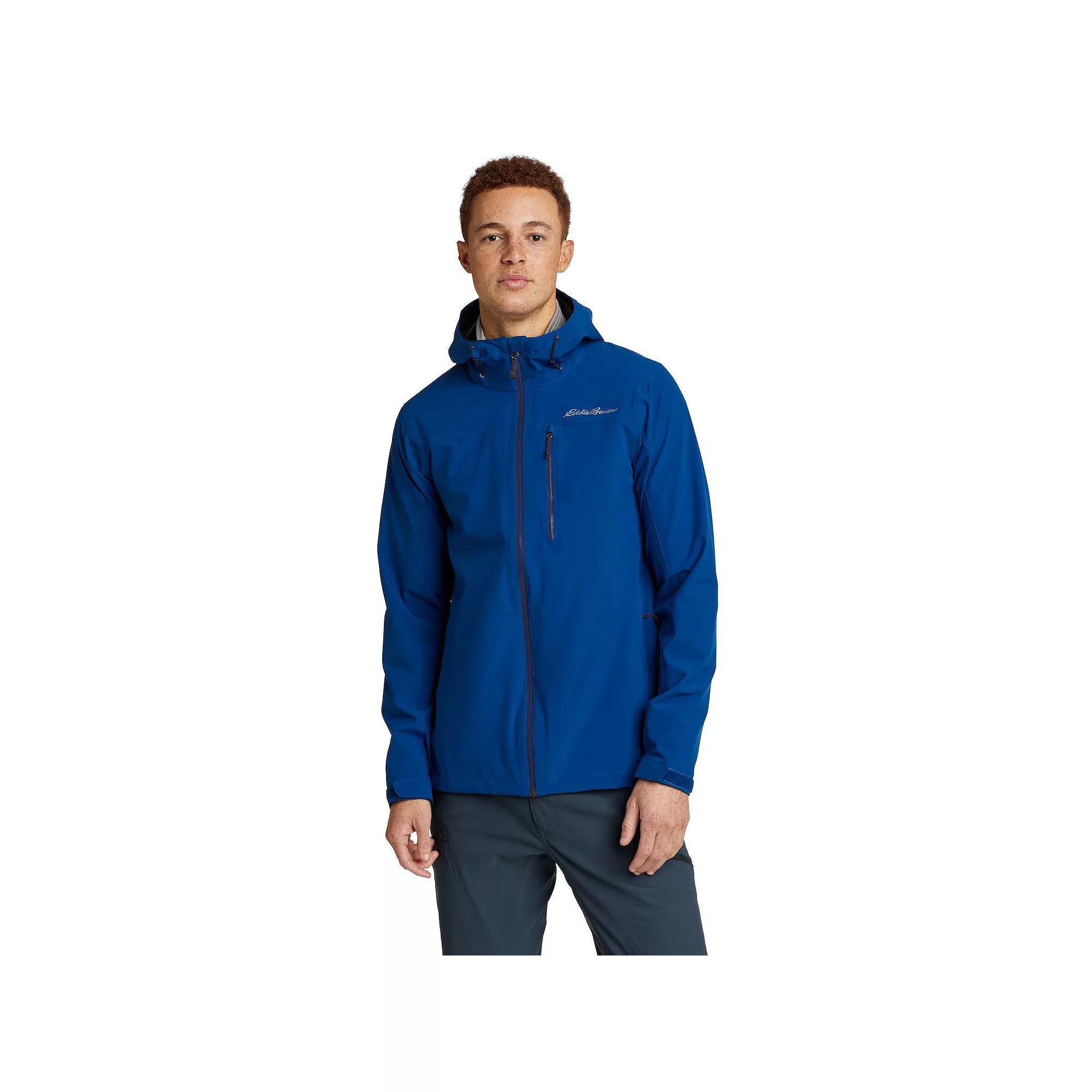Men's Eddie Bauer Cloud Cap 2.0 Stretch Rain Jacket, Size: XL, Pacific Blue Product Image