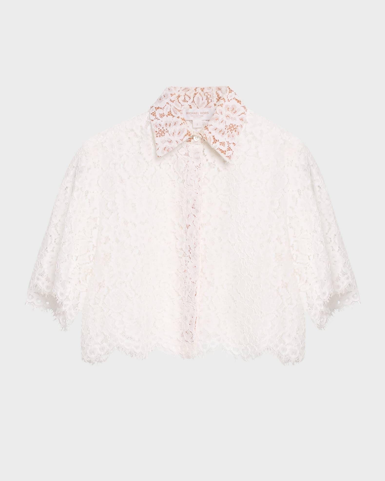 Lace Button-Front Shirt Product Image