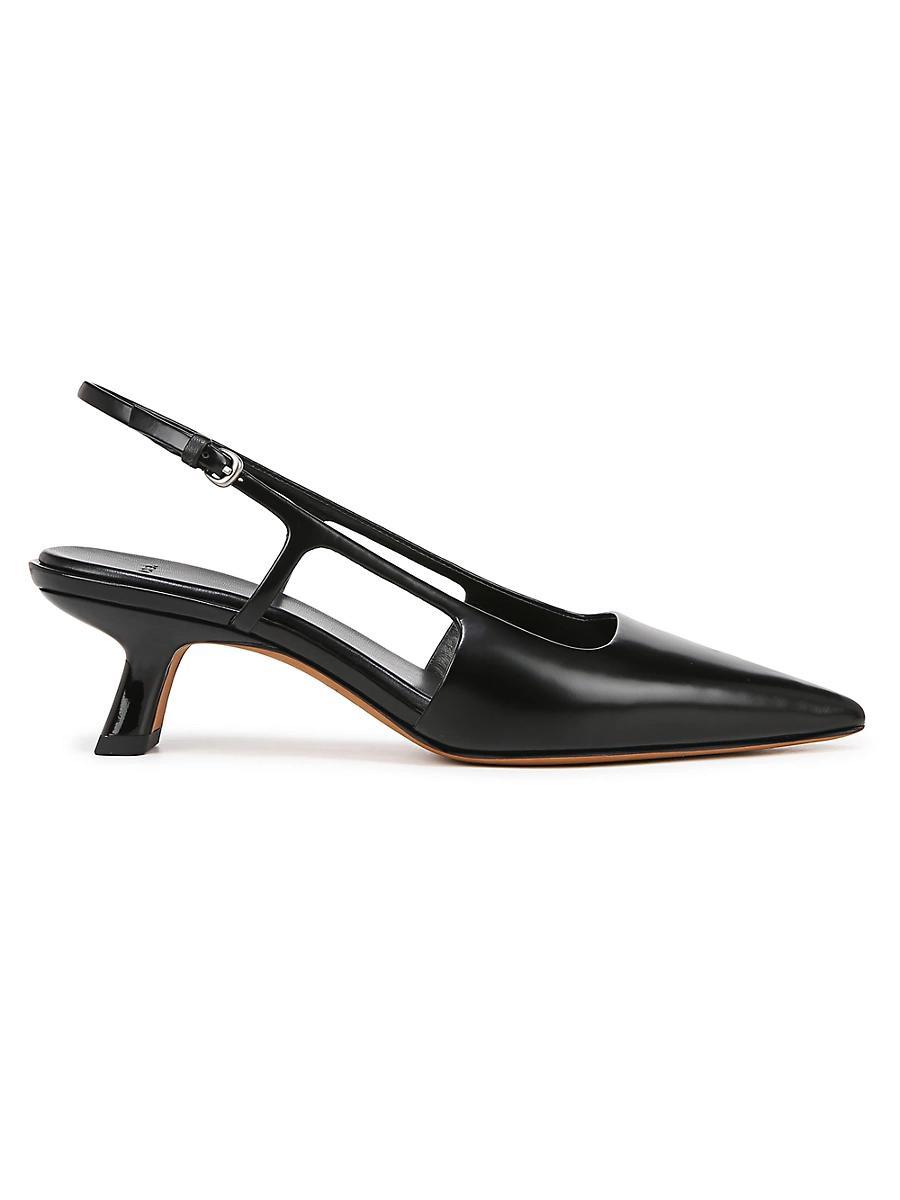 Womens Bianca Leather Slingback Pumps Product Image