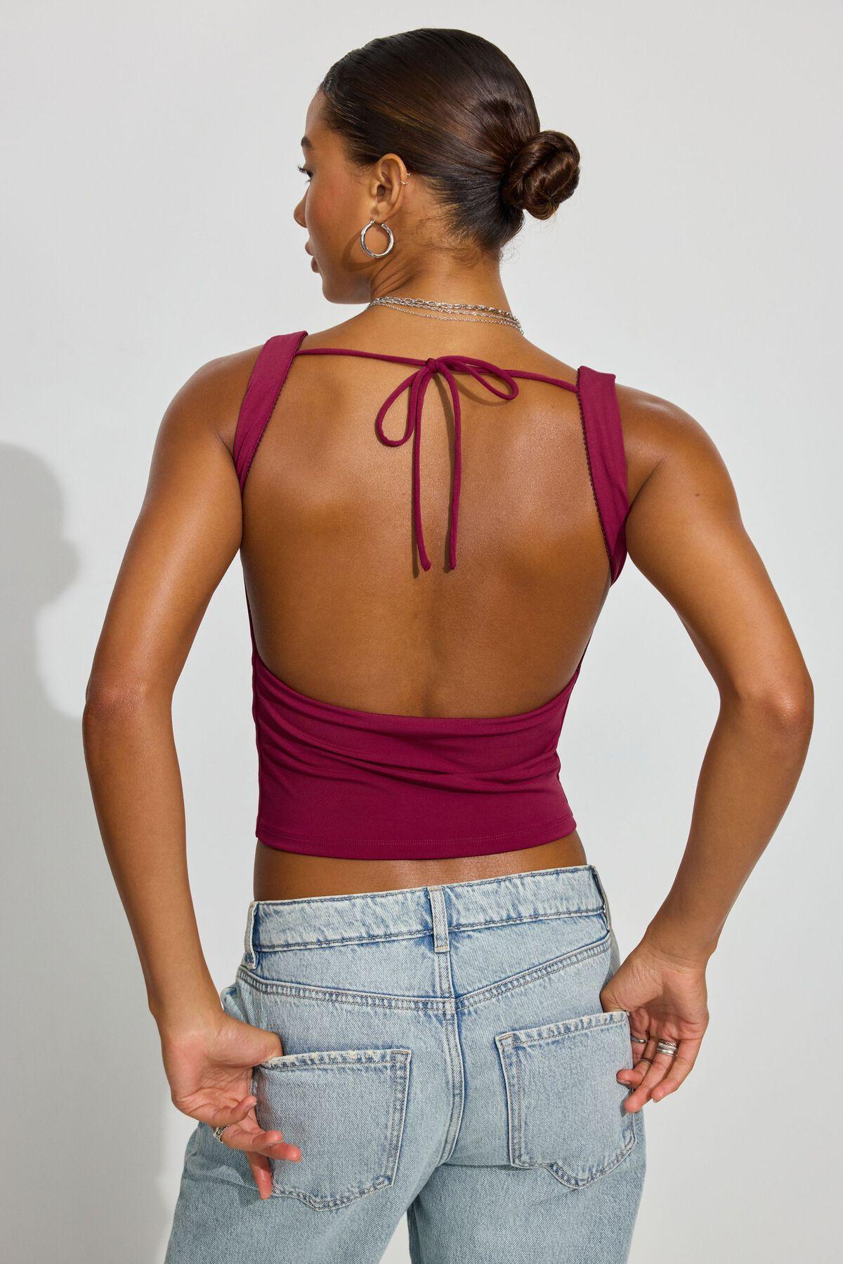 Open Back Ruched Tank Top Product Image