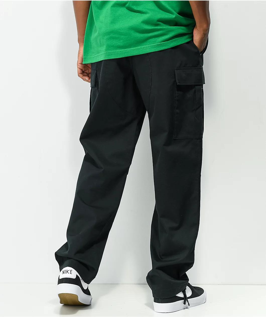 Empyre Loose Fit Black Cargo Skate Pants Product Image