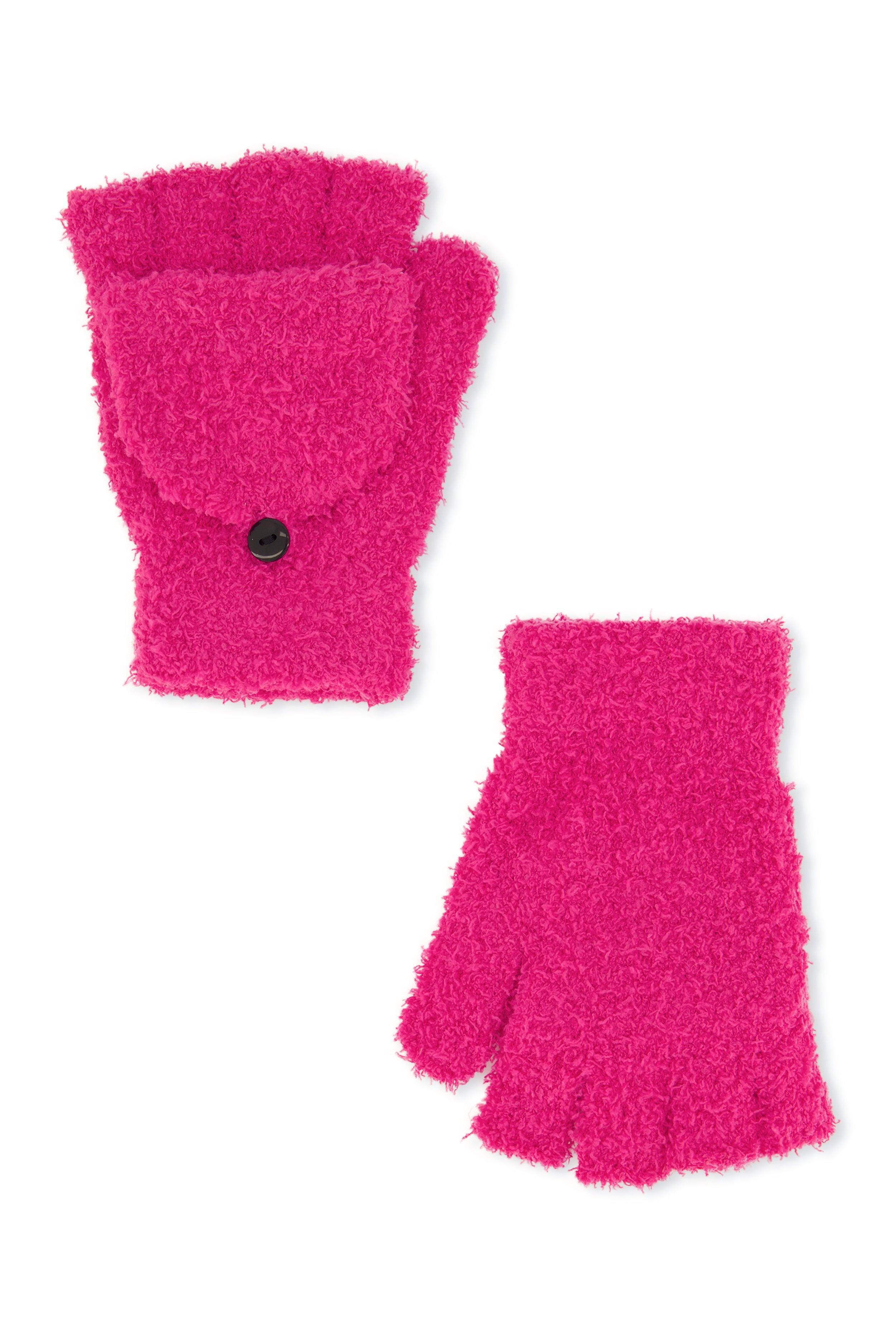 Womens Eyelash Knit Convertible Fingerless Mittens Product Image