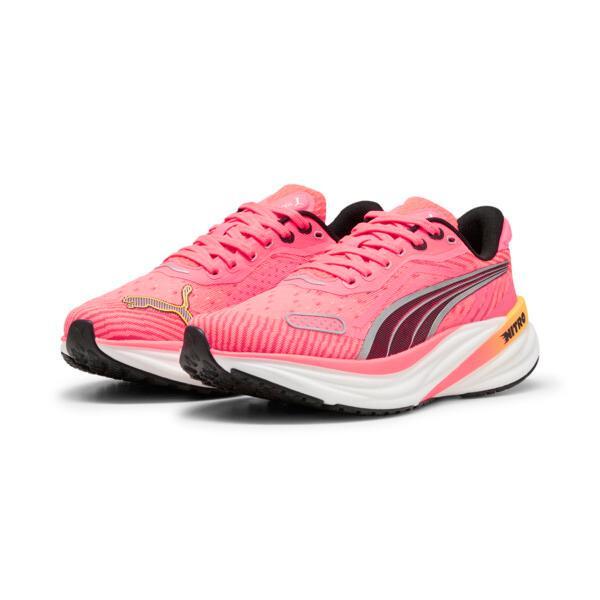 PUMA Magnify NITROâ¢ Tech 2 Women's Running Shoes in Sunset Glow/White/Sun Stream Product Image