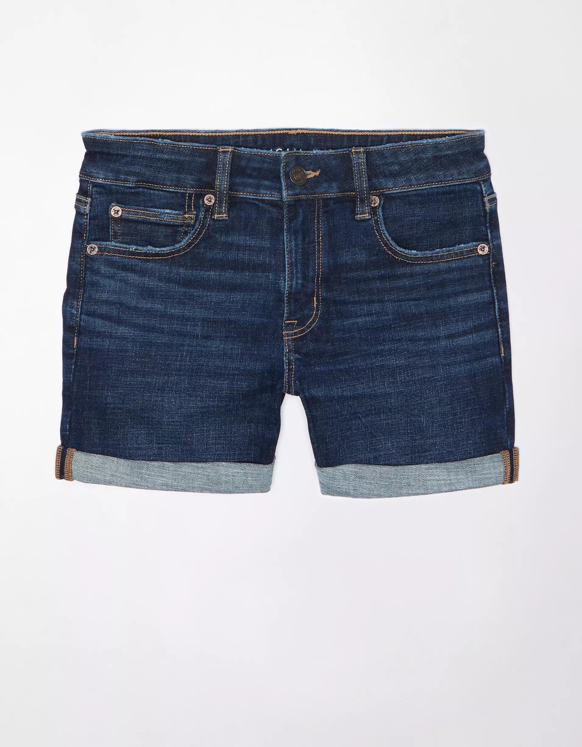 AE Next Level Low-Rise Denim Midi Short Product Image