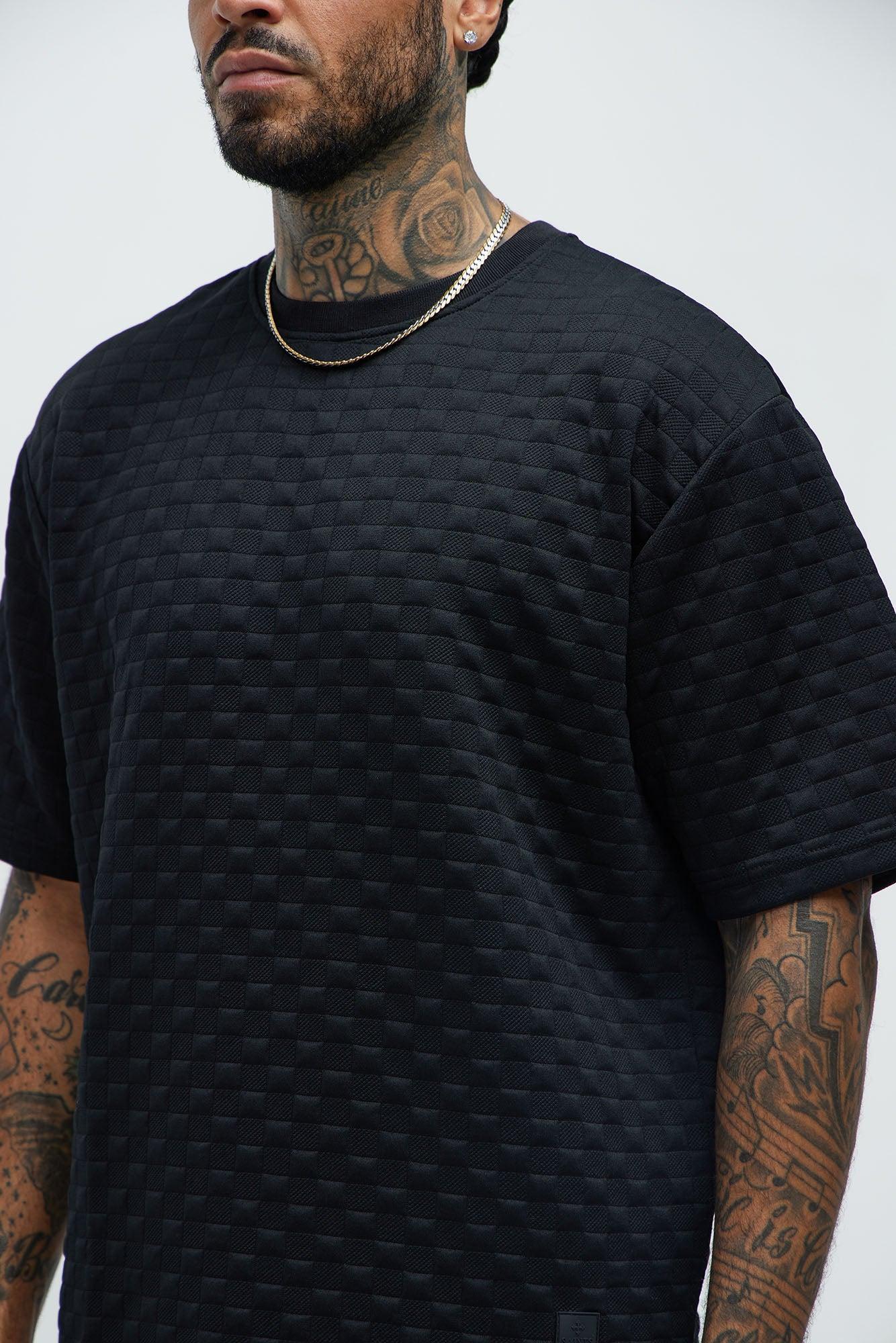 Check Mate Textured Tee - Black Product Image