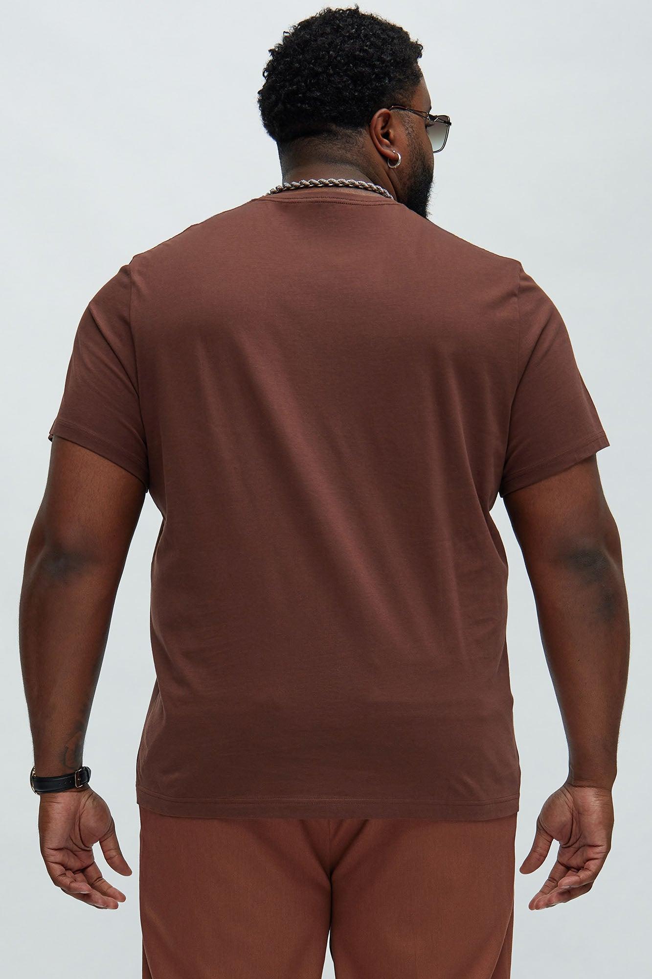 Essential Short Sleeve Crew Tee - Brown Product Image
