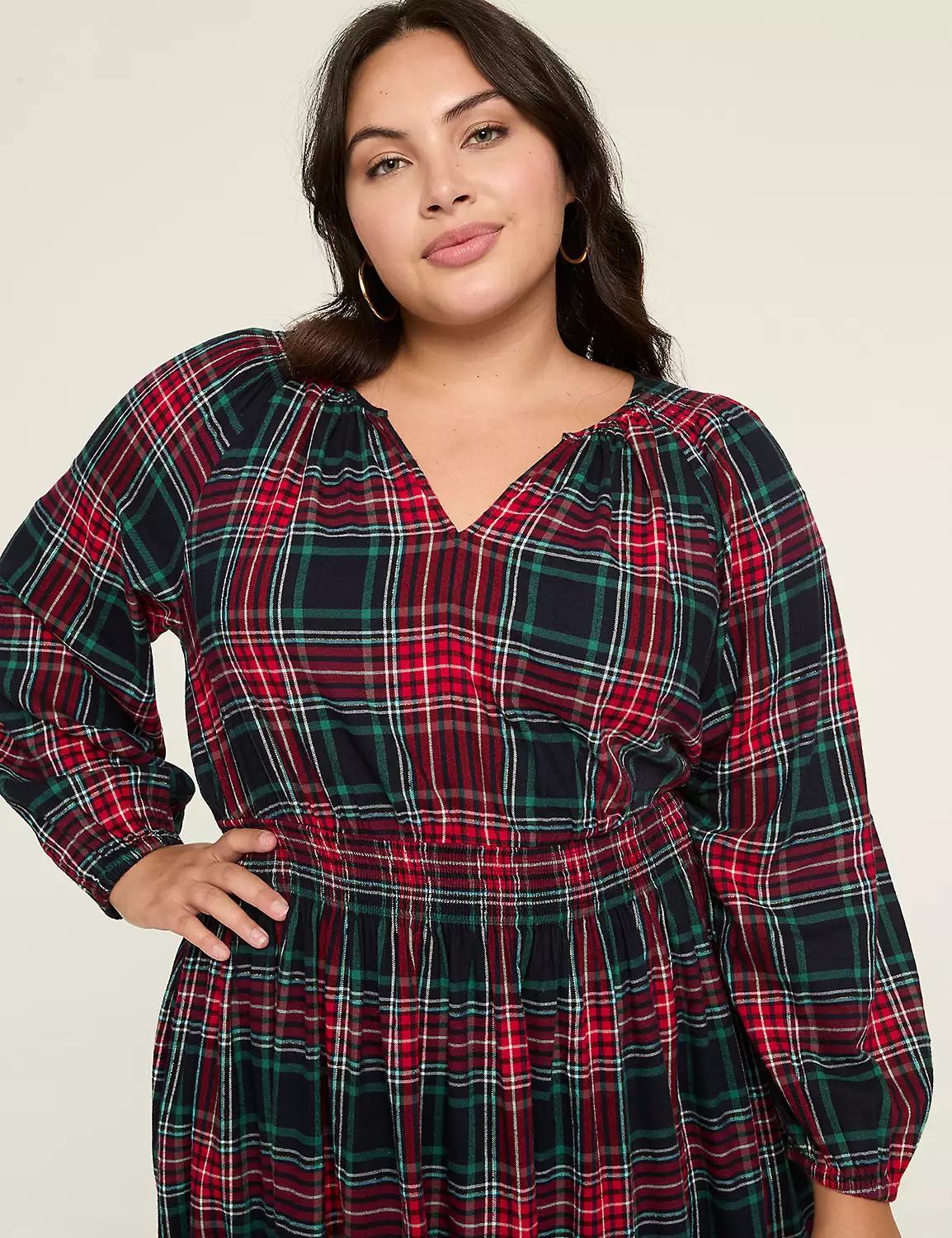 Lurex Shimmer Flannel Midi Dress Product Image