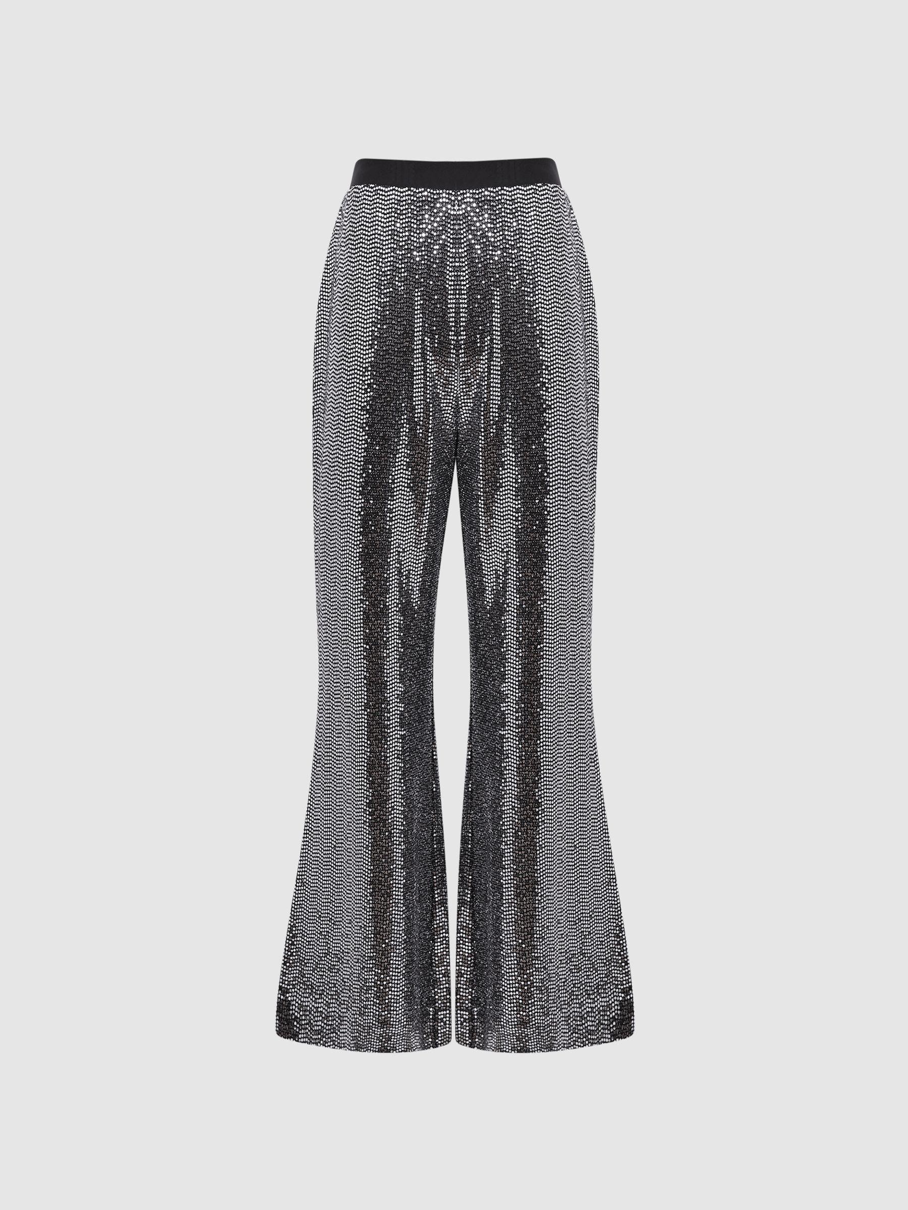 Sequin Occasion Trousers in Silver Product Image