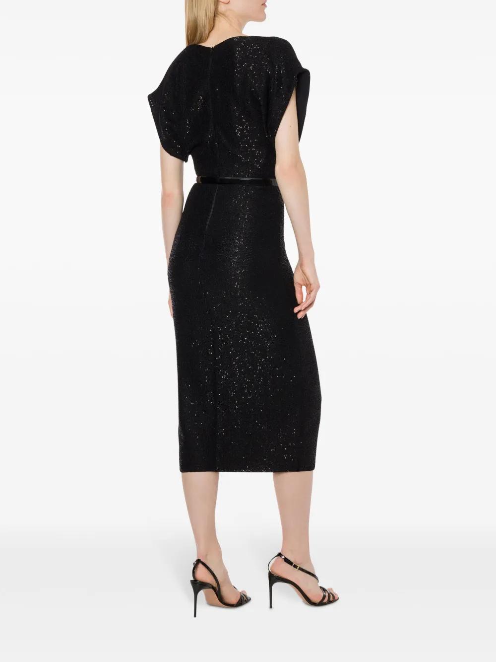 sequinned knitted midi dress Product Image