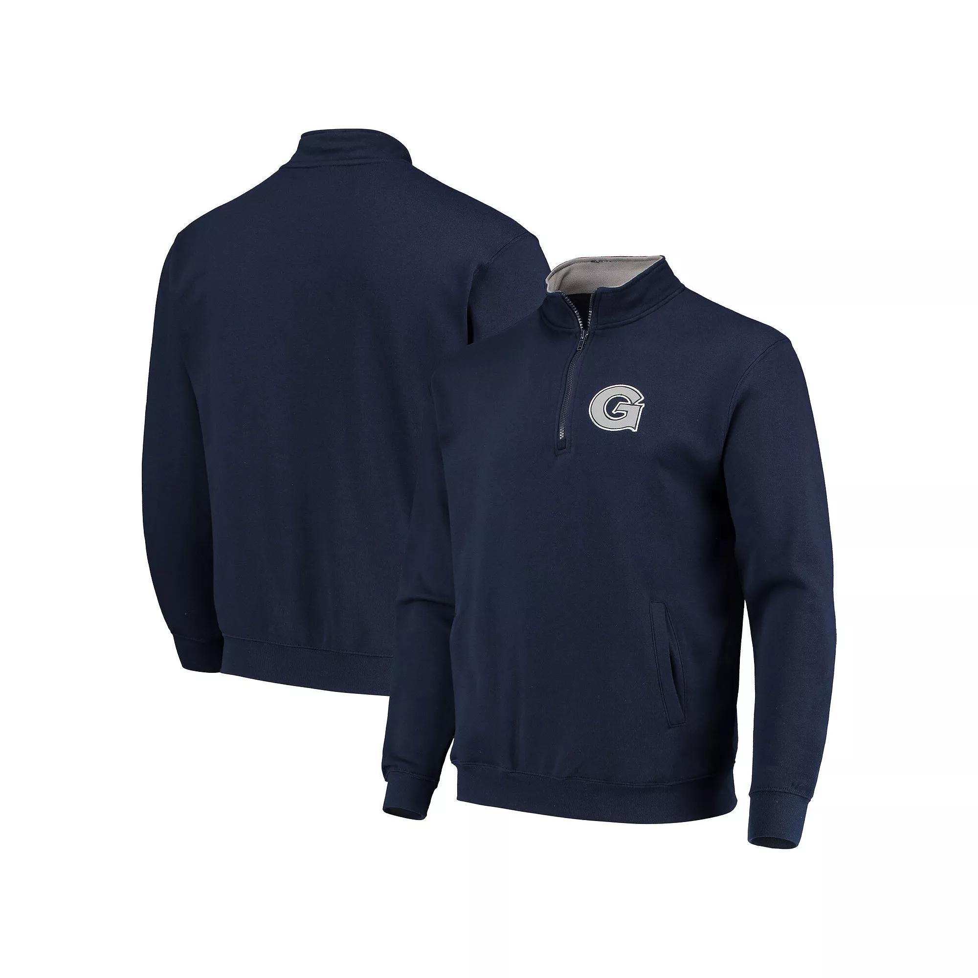 Men's Colosseum Navy Georgetown Hoyas Tortugas Logo Quarter-Zip Jacket,  Product Image