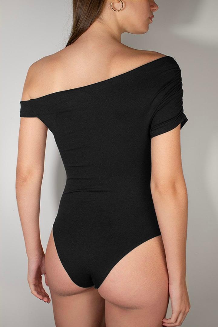 Asymmetric neckline bodysuit Product Image