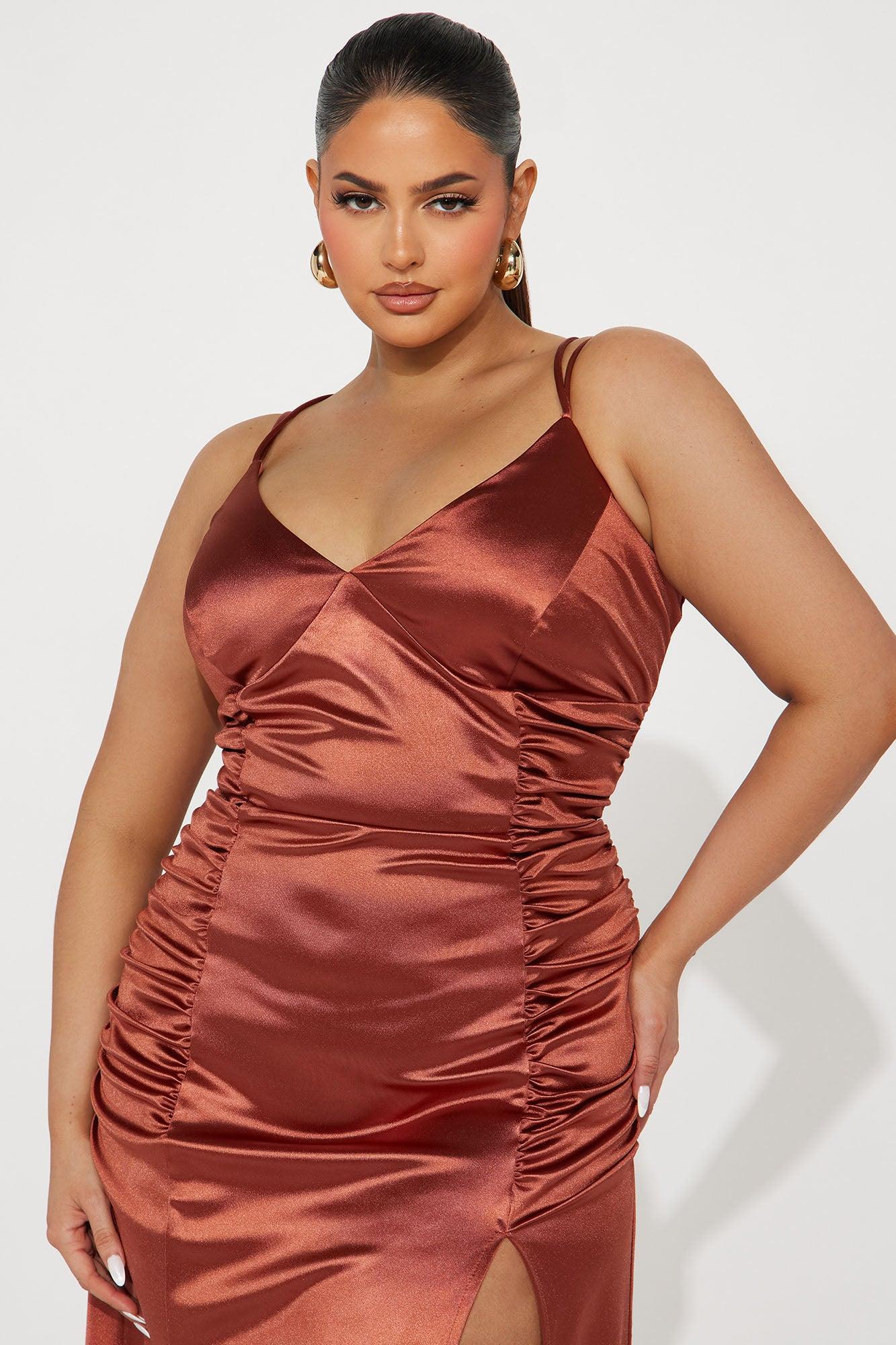 Ashley Tricot Gown - Rust Product Image