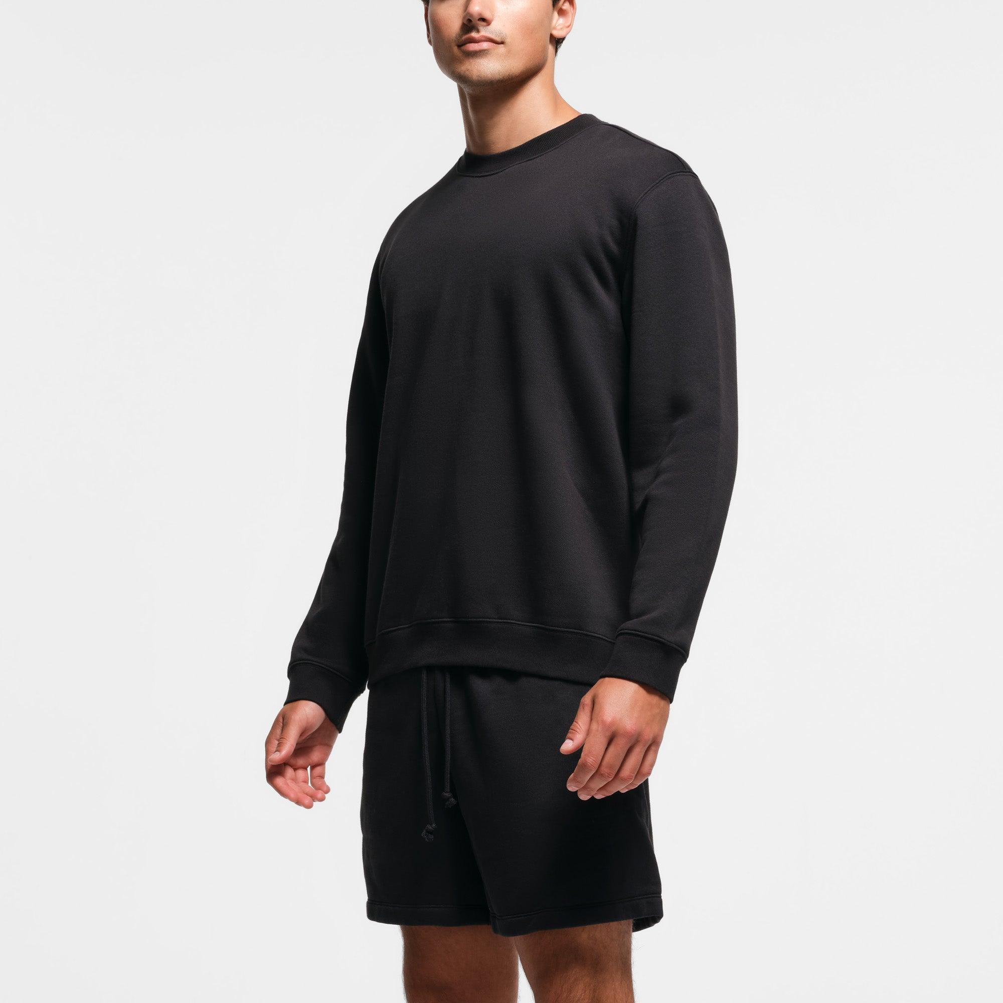 FLEECE LOUNGE MENS CLASSIC CREWNECK | WASHED ONYX Product Image