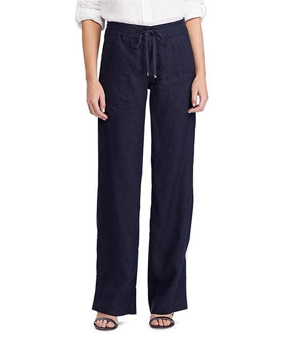 Lauren Ralph Lauren Wide Leg Linen Pants Product Image