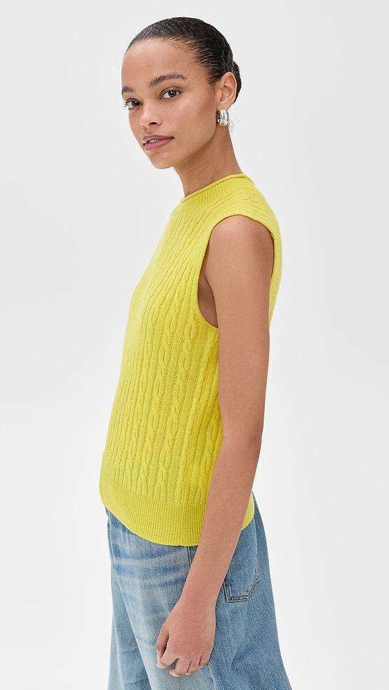 Guest in Residence Cable Vest In Cashmere | Shopbop Product Image