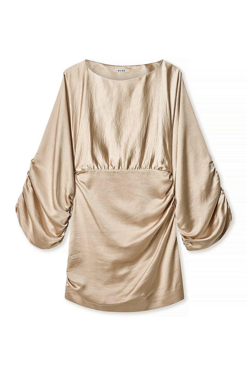 Draped Detail Satin Dress Product Image