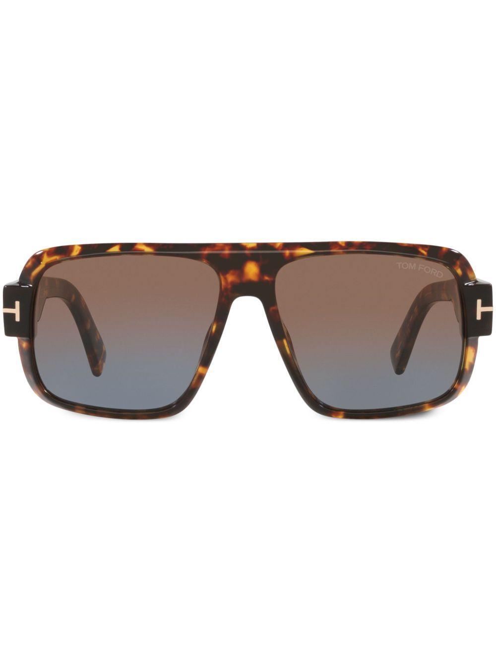 TOM FORD Pilot-frame Glasses In Brown Product Image