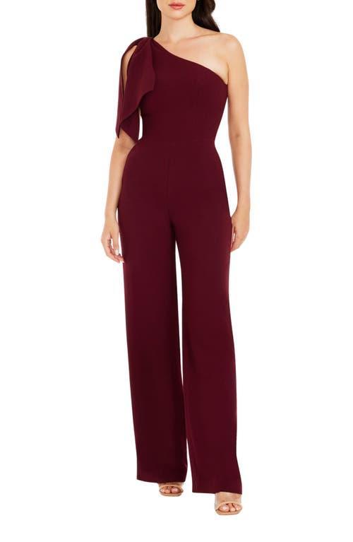 Womens Tiffany Asymmetric Stretch Crepe Wide-Leg Jumpsuit Product Image