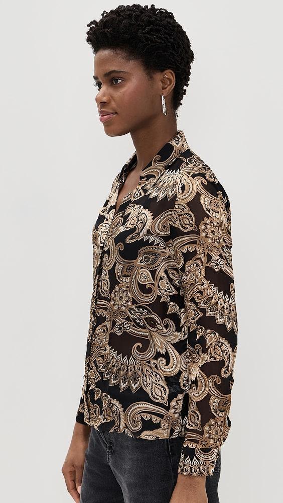 alice + olivia Eloise Button Down Blouse | Shopbop Product Image