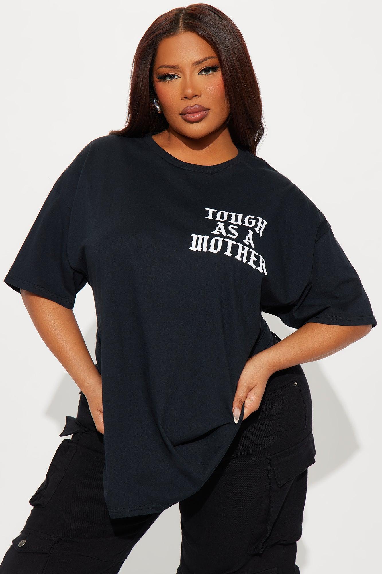 Tough As A Mother Oversized Tee - Black Product Image