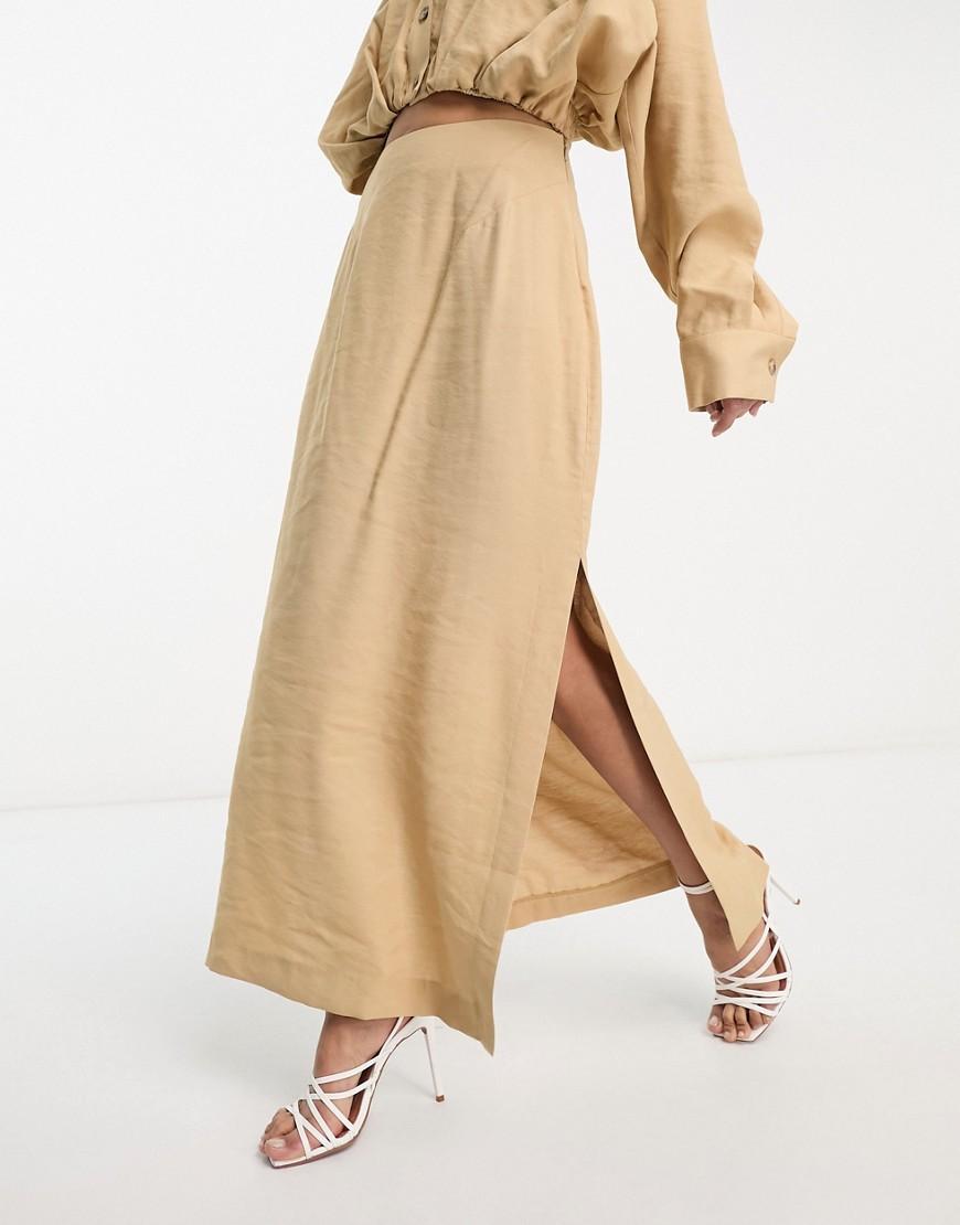 ASOS EDITION column midi skirt with side slits Product Image