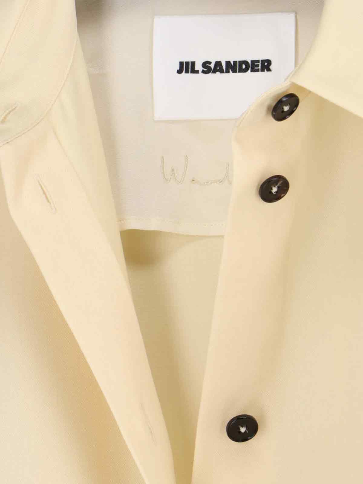 JIL SANDER Woman Jacket Light Yellow Size 6 Cotton Product Image