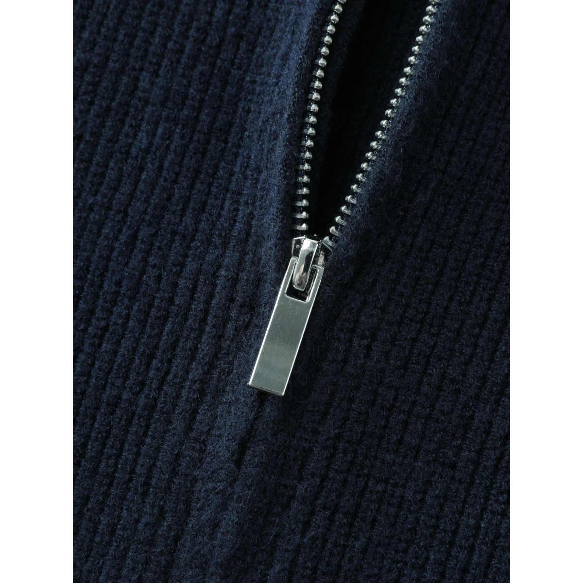 Plus Size Contrast Hooded Zipper Front Pocketed Cardigan Midnight Women Leisure Loose Long Sleeve Casual Cardigans BloomChic 26/4X Product Image