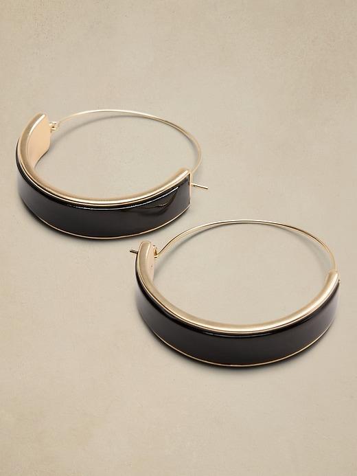 Onyx Crescent Earrings Product Image