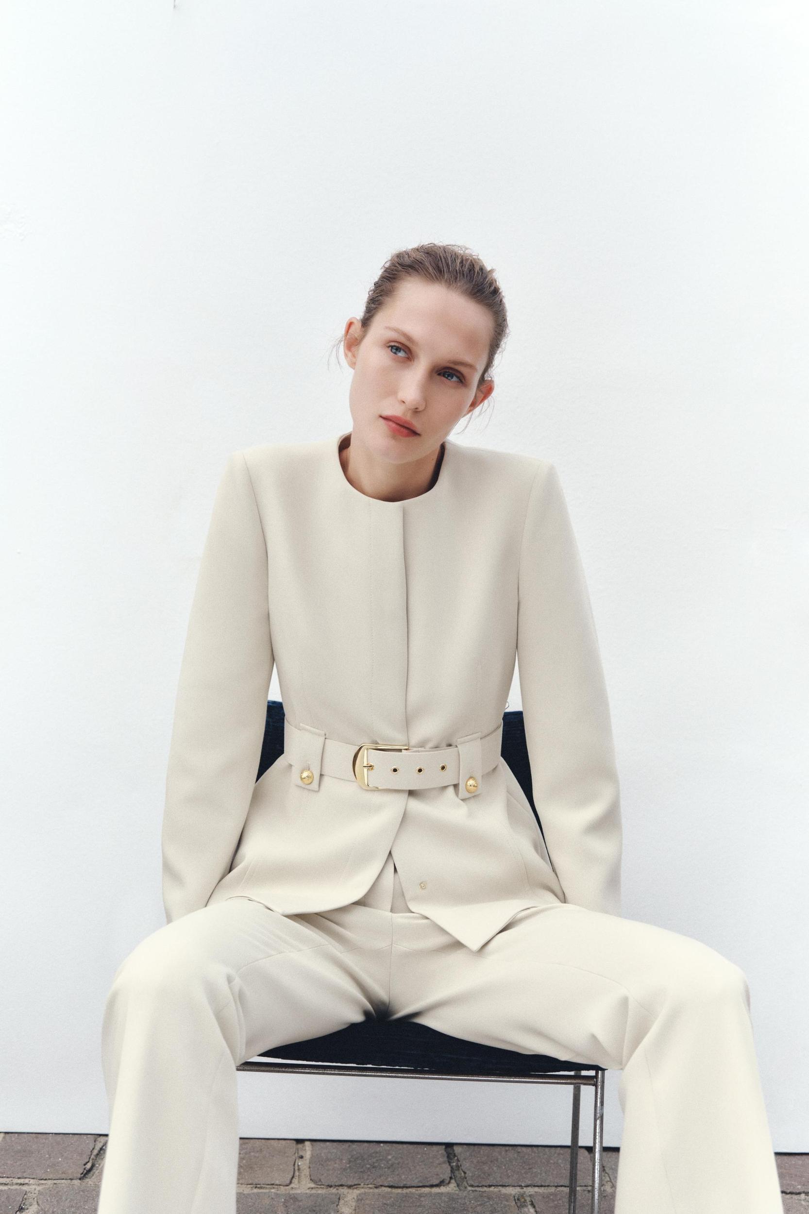 HIGH WAISTED STRAIGHT CUT PANTS Product Image