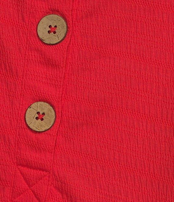 Westbound Short Sleeve Henley Neckline Knit Top Product Image