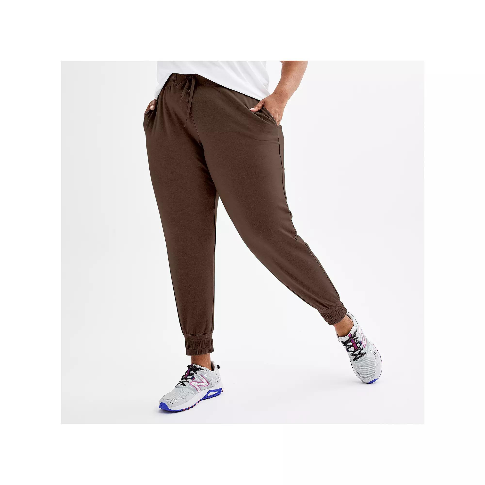 Plus Size Tek Gear® French Terry Jogger Pants, Women's, Size: 1XL, Mineral Black Product Image