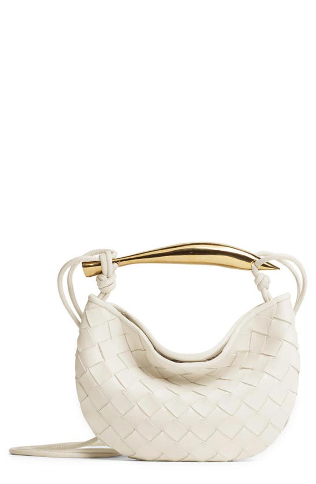 BOTTEGA VENETA Sardine Intrecciato Crossbody Bag In Chalk Product Image