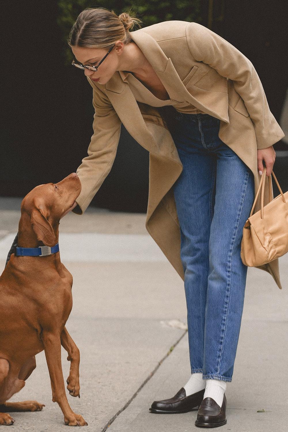 Remi  camel single breasted long coat Product Image