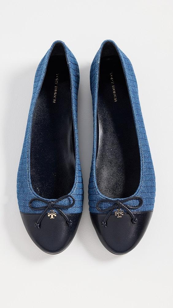 Tory Burch Cap-Toe Quilted Ballet Flats | Shopbop Product Image