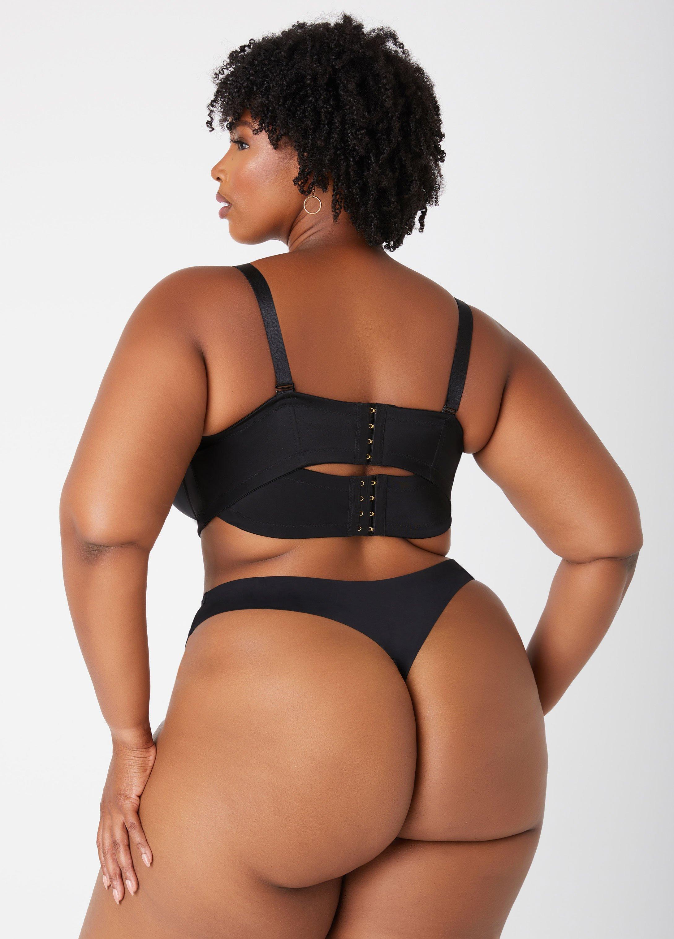 Plus Size Seamless Microfiber Thong Ashley Stewart Product Image