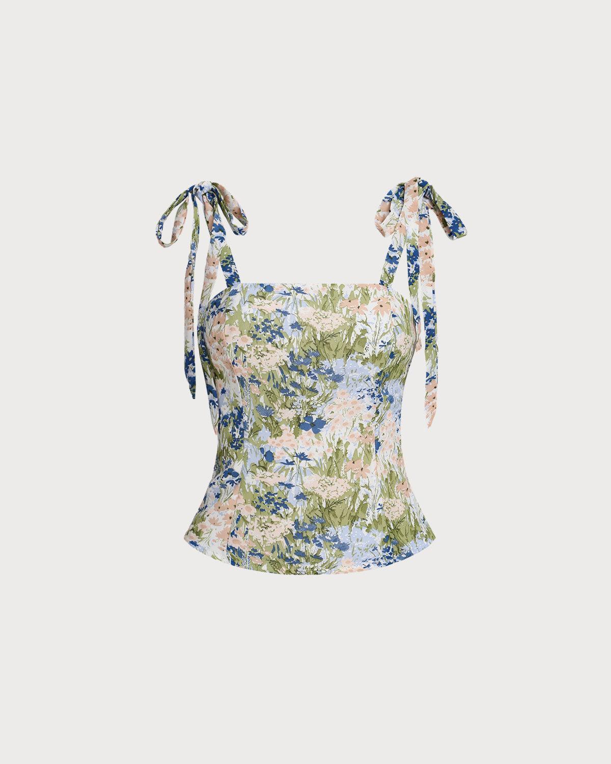 Green Floral Bohemian Camis Product Image