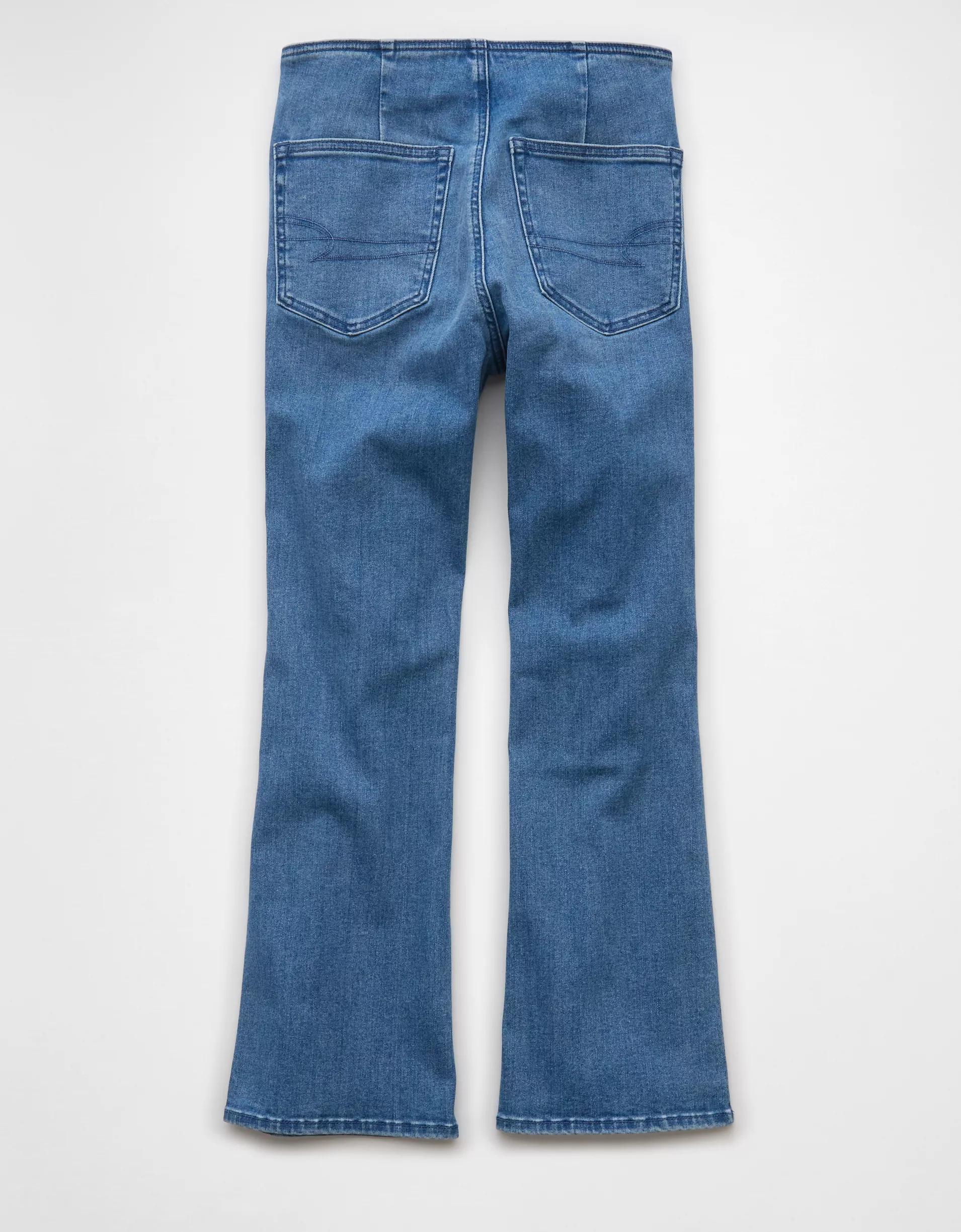AE Luxe Pull-On High-Waisted Kick Bootcut Crop Jean Product Image