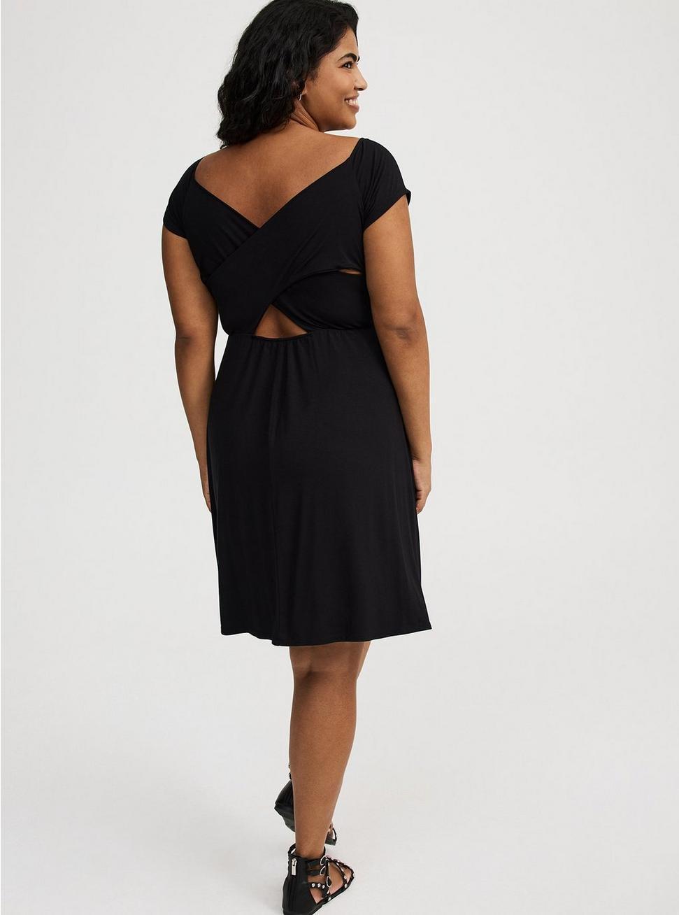 Mini Surplice Back Cut-Out Dress Product Image